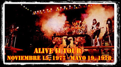KISS TOURDATES Alive II 1977-78